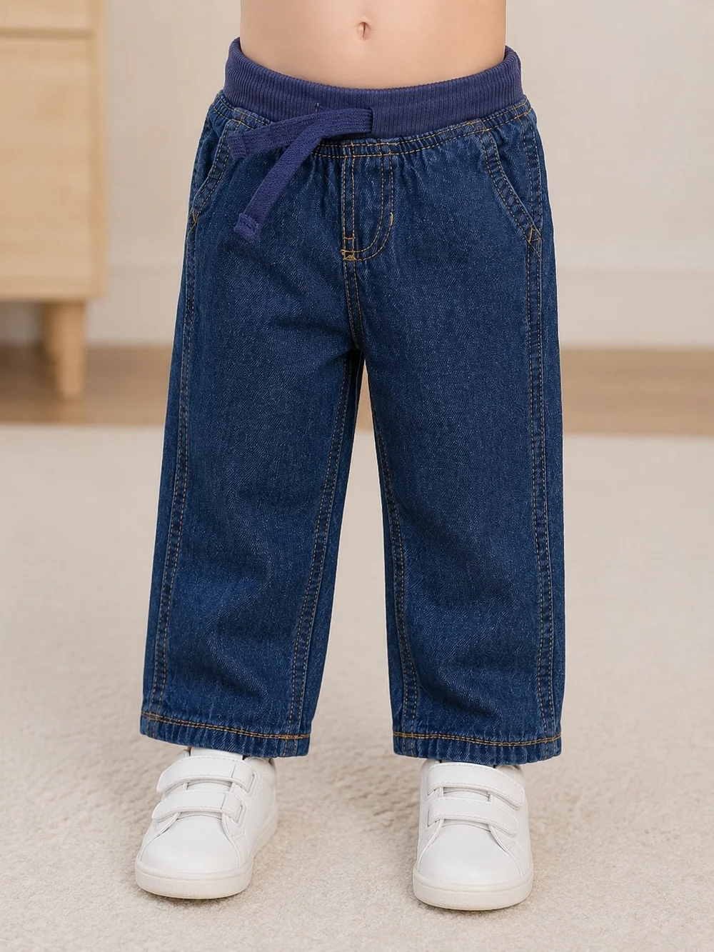 Carter's Dark Blue Pull-On Denim Pants